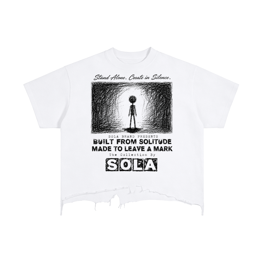 “Scribble” Boxy Distressed T-Shirt