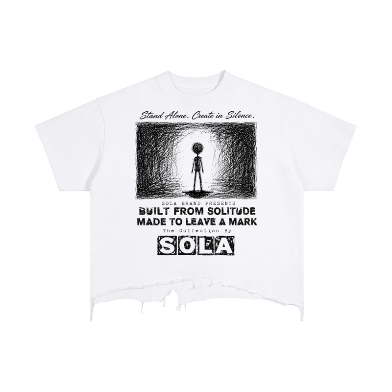 “Scribble” Boxy Distressed T-Shirt