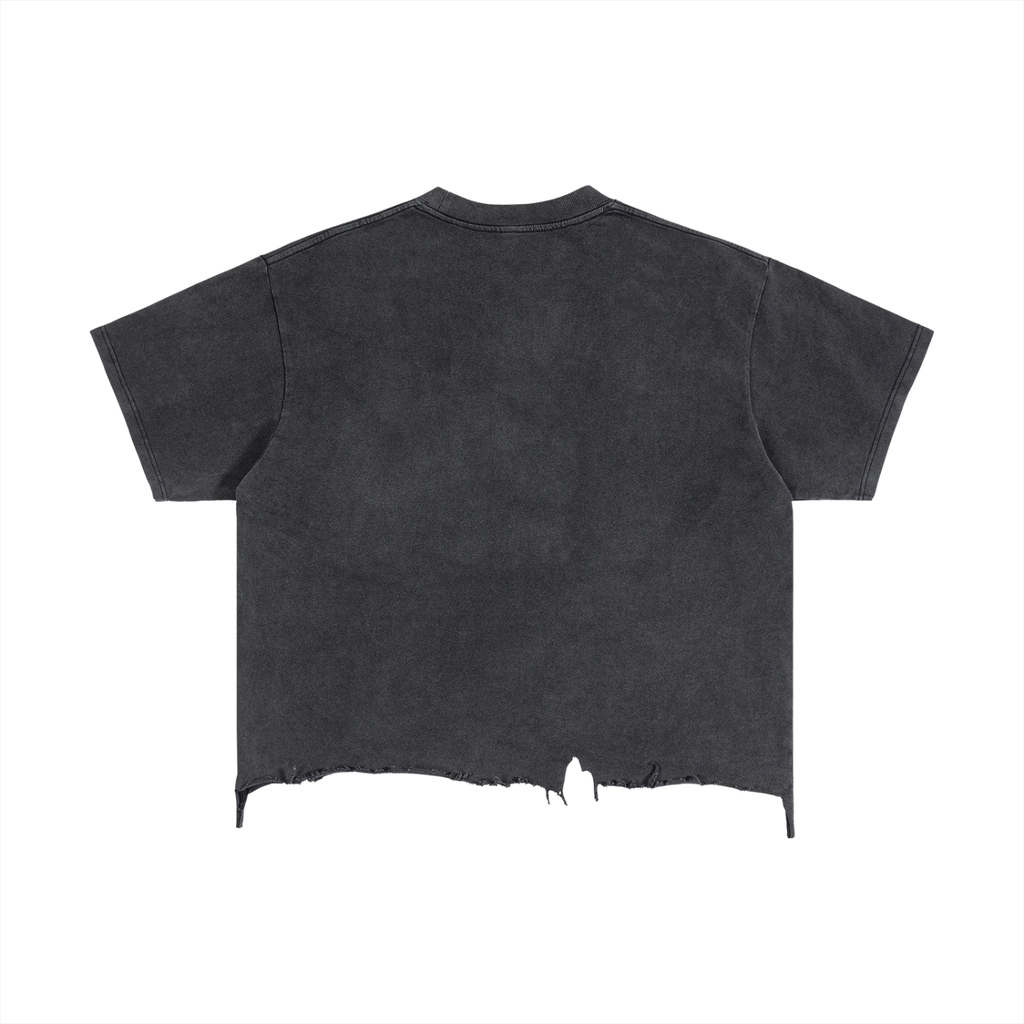 “Stand Alone” Boxy Wash Distressed T-Shirt