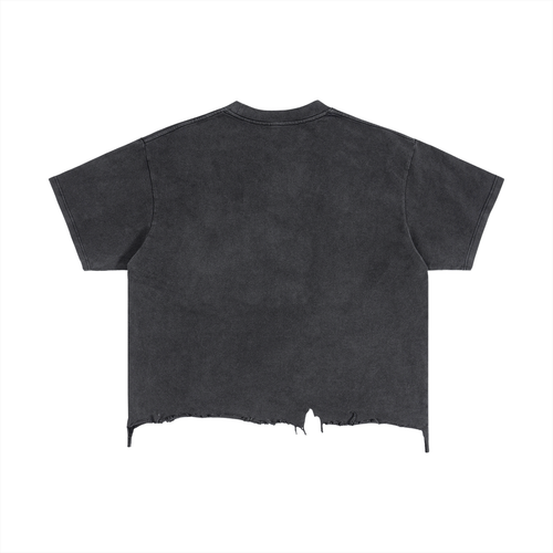 “Stand Alone” Boxy Wash Distressed T-Shirt
